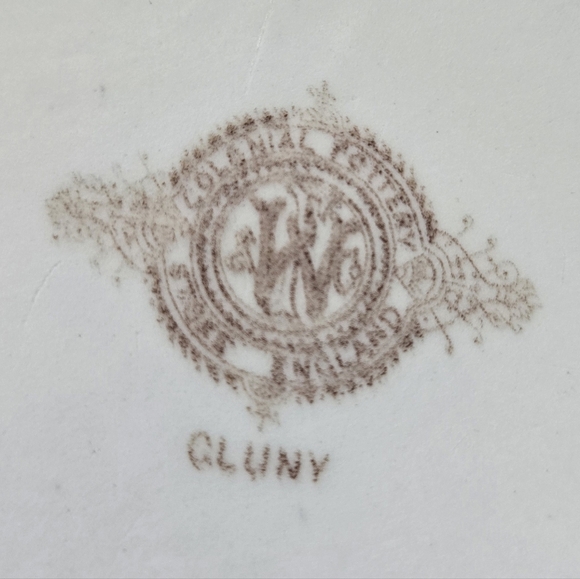 Antique Brown Transferware Serving Platter | Colonial Pottery 'Cluny' - Picture 2 of 7